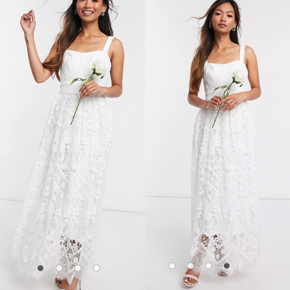 French Connection Summer White Sleeveless Bridal Dress NWOT (no belt)